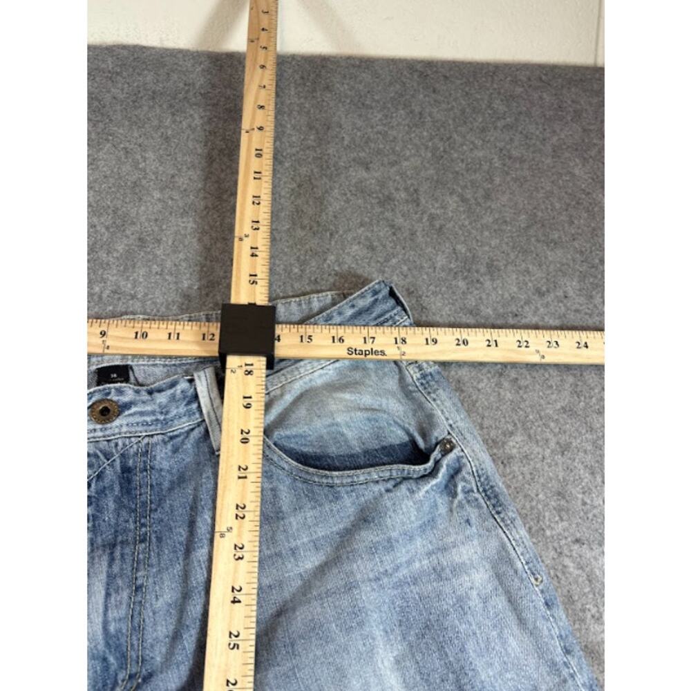 VTG Y2K Sean John Jorts Shorts Mens 38 Blue Light Wash Wide Leg Skater Hip Hop - Picture 6 of 10